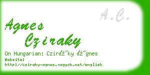 agnes cziraky business card